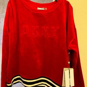 NWT DKNY Velour Boxy Sweater